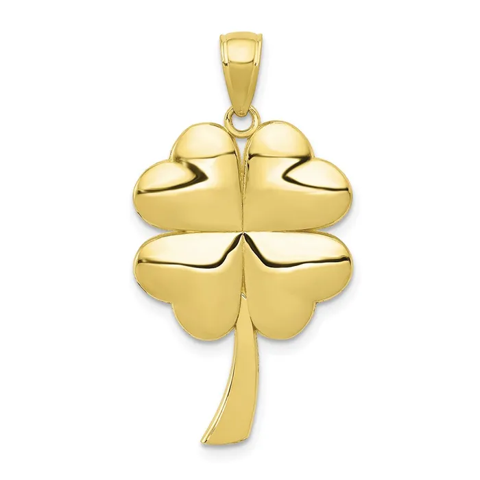 Necklaces TreasureFineJewelers 10k 4Leaf Clover Pendant