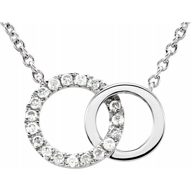 Necklaces TreasureFineJewelers 14K White 06 CTW Diamond Circle 18 Necklace Necklaces TreasureFineJewelers 14K White 06 CTW Diamond Circle 18 Necklace
