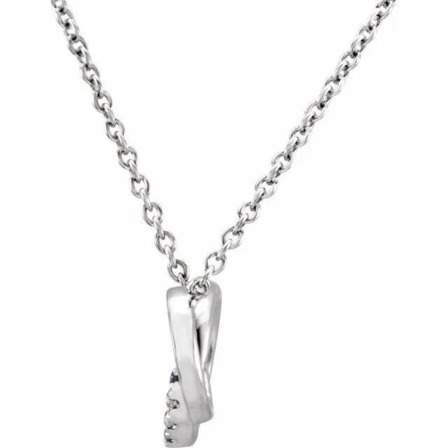 Necklaces TreasureFineJewelers 14K White 06 CTW Diamond Circle 18 Necklace