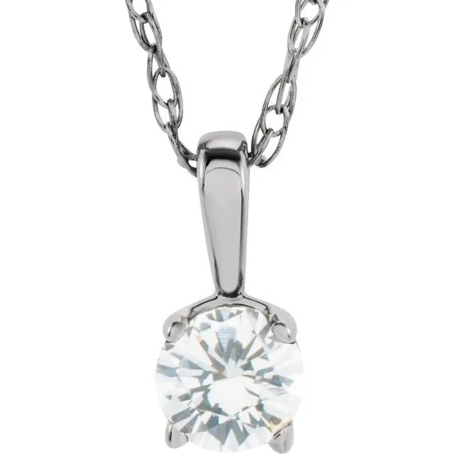 Necklaces TreasureFineJewelers 14K White 110 CTW Diamond April Youth Birthstone 14 Necklace Necklaces TreasureFineJewelers 14K White 110 CTW Diamond April Youth Birthstone 14 Necklace