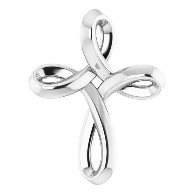 Necklaces TreasureFineJewelers 14K White Gold 1335x1042 mm Youth Cross Pendant Necklaces TreasureFineJewelers 14K White Gold 1335x1042 mm Youth Cross Pendant