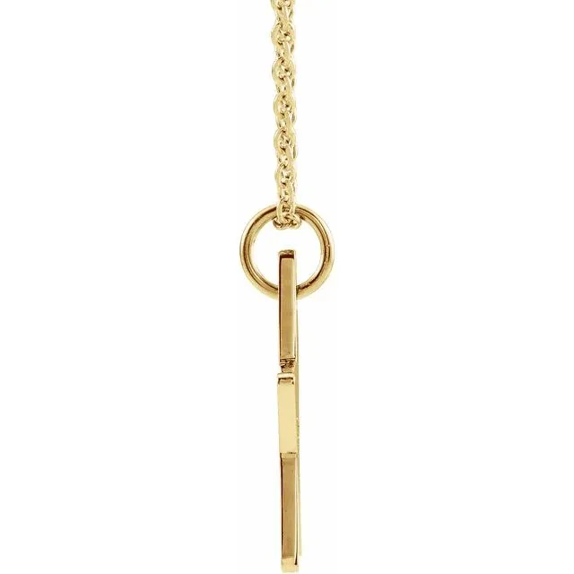 Necklaces TreasureFineJewelers 14K Yellow Gold 15x15 mm Star 1618 Necklace
