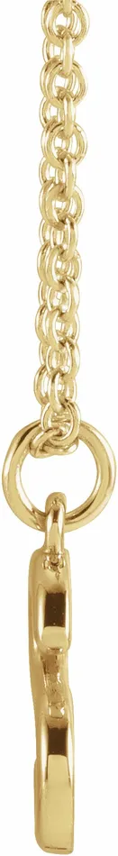 Necklaces TreasureFineJewelers 14K Yellow Gold Initial T Dangle 16 Necklace