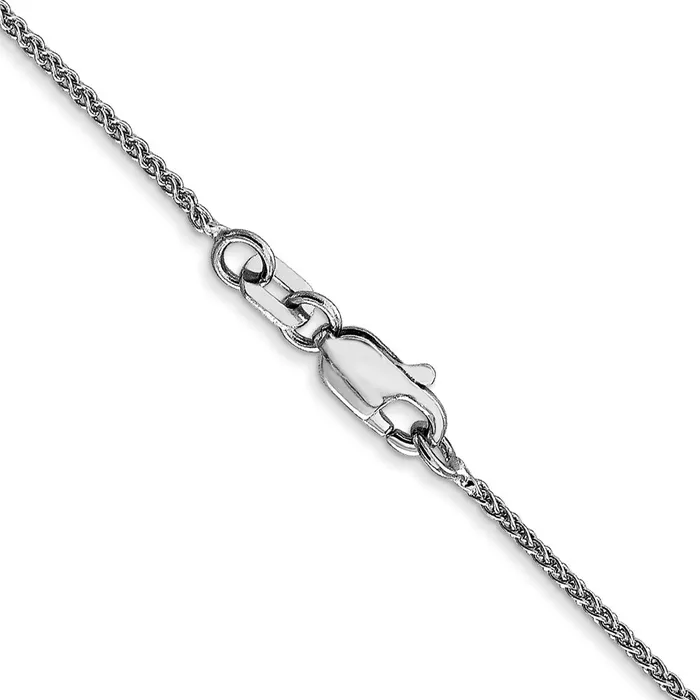 Necklaces TreasureFineJewelers Leslies 10K White Gold 1mm Wheat Chain