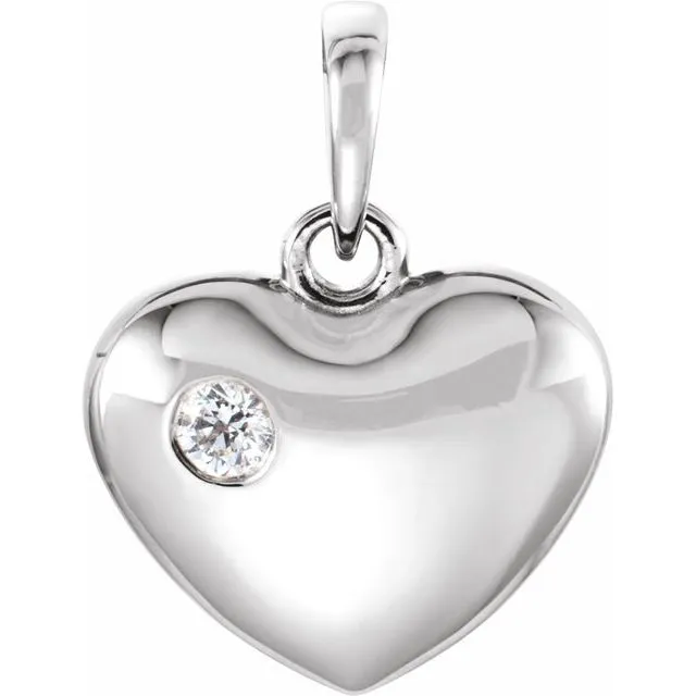 Necklaces TreasureFineJewelers Platinum 05 CT Diamond 1675x1215 mm Heart Pendant