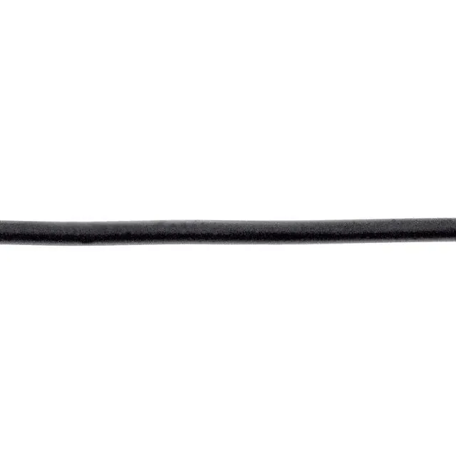 Necklaces TreasureFineJewelers Sterling Silver 2 mm Black Rubber 24 Cord Necklace