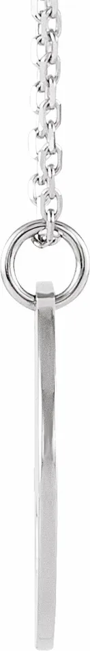 Necklaces TreasureFineJewelers Sterling Silver Engravable Pierced Heart Disc 1618 Necklace