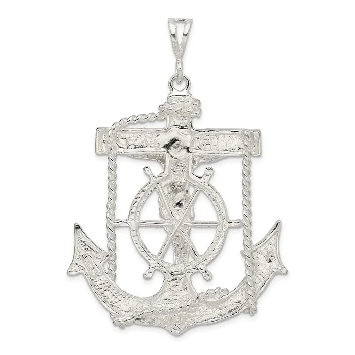 Necklaces TreasureFineJewelers Sterling Silver Mariner Cross Pendant