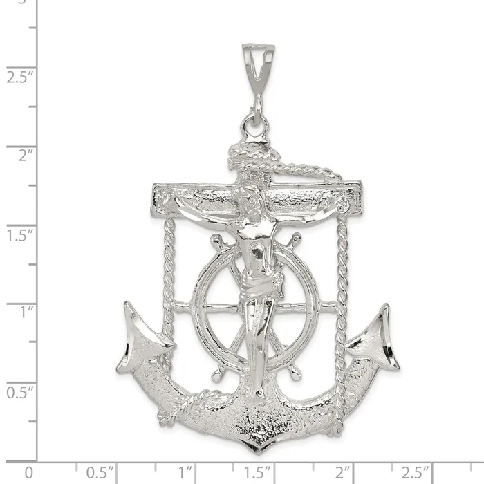 Necklaces TreasureFineJewelers Sterling Silver Mariner Cross Pendant