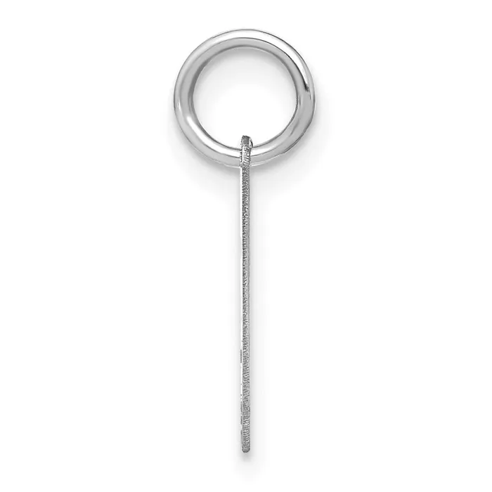 Necklaces TreasureFineJewelers Sterling Silver Rhodiumplated Heart Letter T Initial Charm