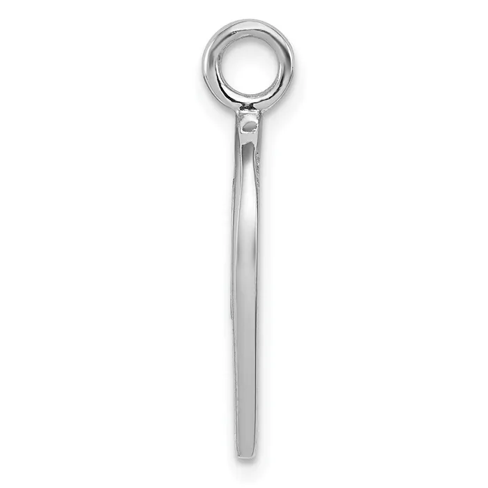 Necklaces TreasureFineJewelers Sterling Silver Rhodiumplated Heart Pendant