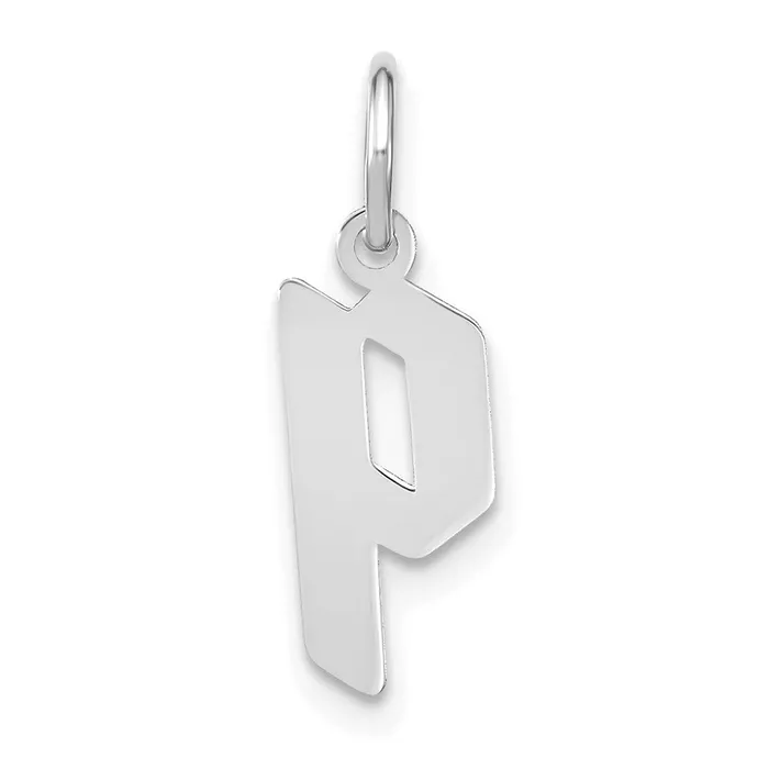 Necklaces TreasureFineJewelers Sterling Silver Rhodiumplated Lower case Letter P Initial Pendant Necklaces TreasureFineJewelers Sterling Silver Rhodiumplated Lower case Letter P Initial Pendant