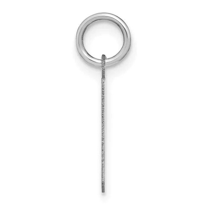 Necklaces TreasureFineJewelers Sterling Silver Rhodiumplated Lower case Letter P Initial Pendant