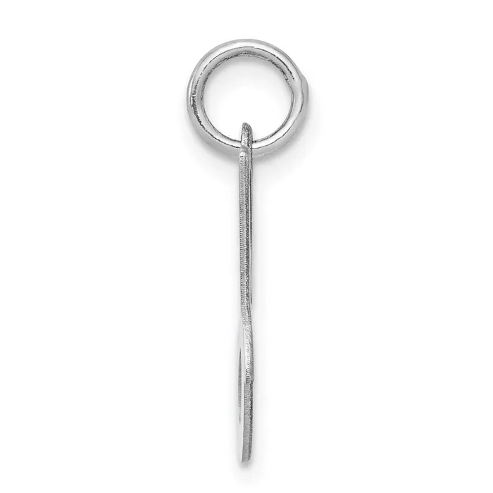 Necklaces TreasureFineJewelers Sterling Silver Rhodiumplated Stamped Letter J Initial Charm