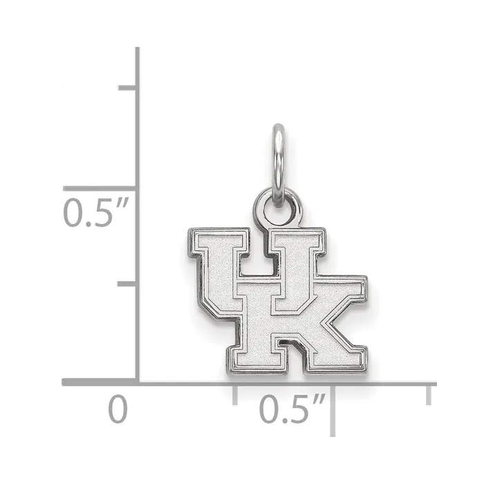 Necklaces TreasureFineJewelers Sterling Silver Rhodiumplated University of Kentucky UK Extra Small Pendant