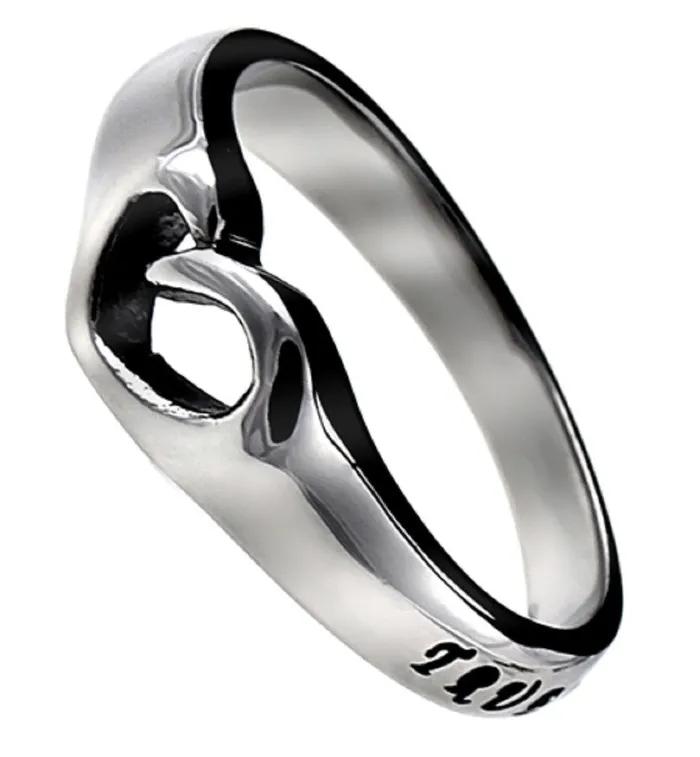 North Arrow Shop Rings 1 Timothy 412 Heart Cut Out Ring True Love Waits Bible Verse Stainless Steel North Arrow Shop Rings 1 Timothy 412 Heart Cut Out Ring True Love Waits Bible Verse Stainless Steel