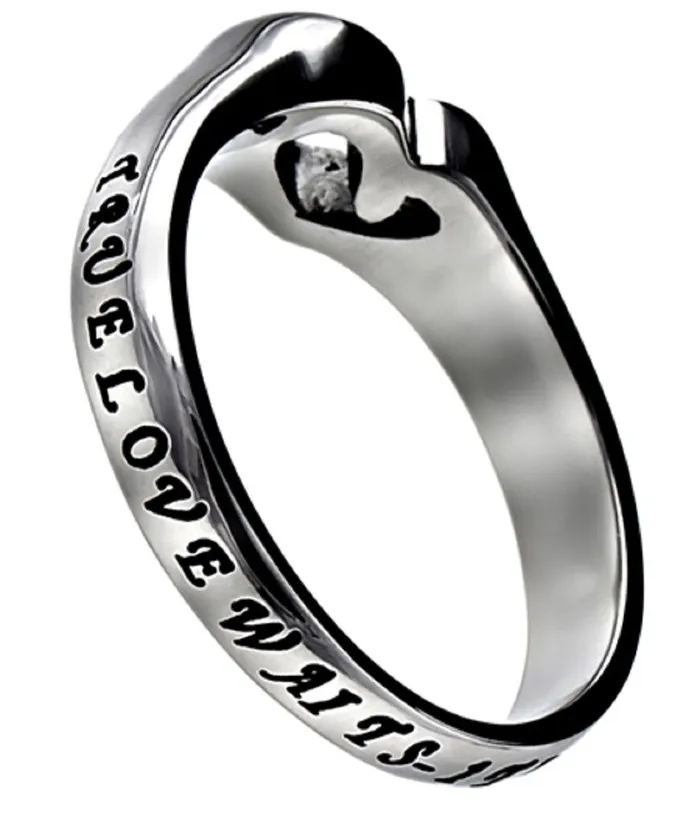 North Arrow Shop Rings 1 Timothy 412 Heart Cut Out Ring True Love Waits Bible Verse Stainless Steel North Arrow Shop Rings 1 Timothy 412 Heart Cut Out Ring True Love Waits Bible Verse Stainless Steel