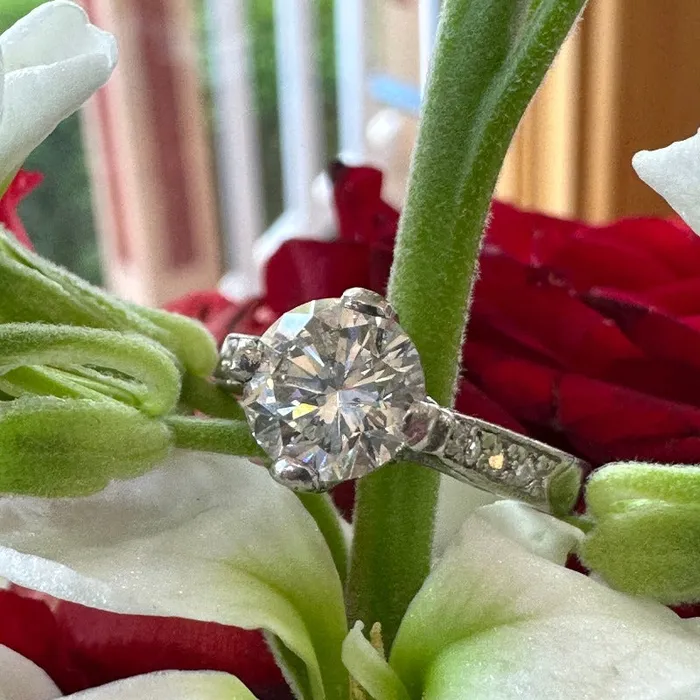ONeills Estate Jewelry Rings Platinum Diamond Engagement Ring 10000733