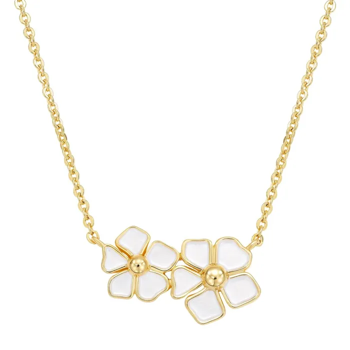 Perfect Piercing Necklaces Double flower necklace