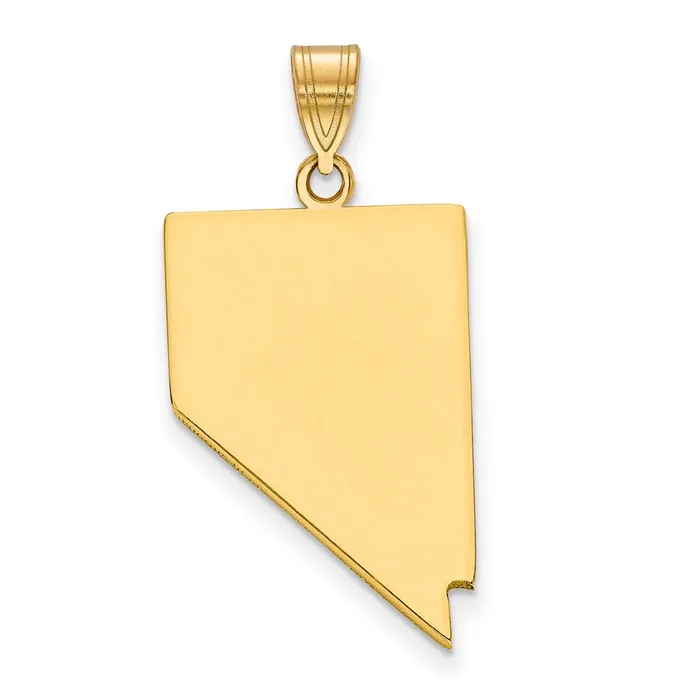 PreStyled Sets 14k Yellow Gold Nevada State Pendant TreasureFineJewelers
