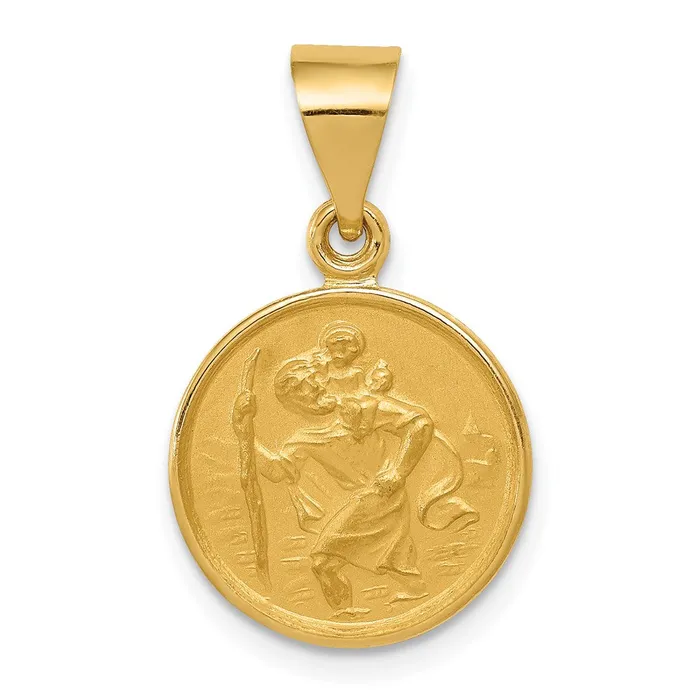 PreStyled Sets 18k Saint Christopher Medal Pendant TreasureFineJewelers