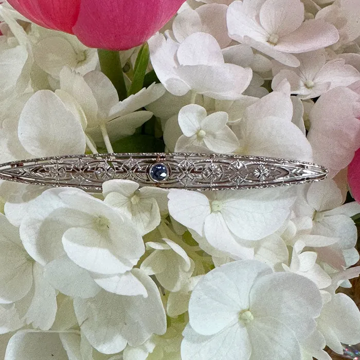PreStyled Sets ONeills Estate Jewelry Platinum 14 Karat Yellow Gold Edwardian filigree Pin 18000002