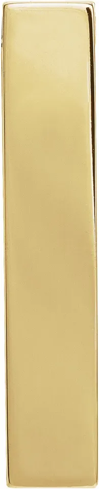 PreStyled Sets TreasureFineJewelers 14K Yellow Gold 2463x497 mm Engravable Sculptural Bar Slide Pendant