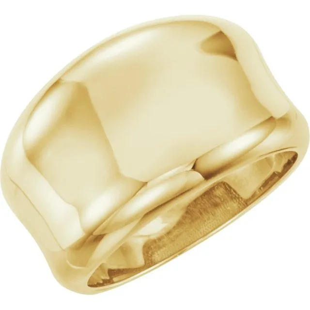 Rings 14K Yellow Concave Ring TreasureFineJewelers