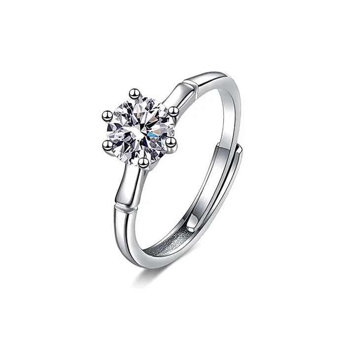 Rings Bamboo Simple Moissanite Ring Trendolla Jewelry