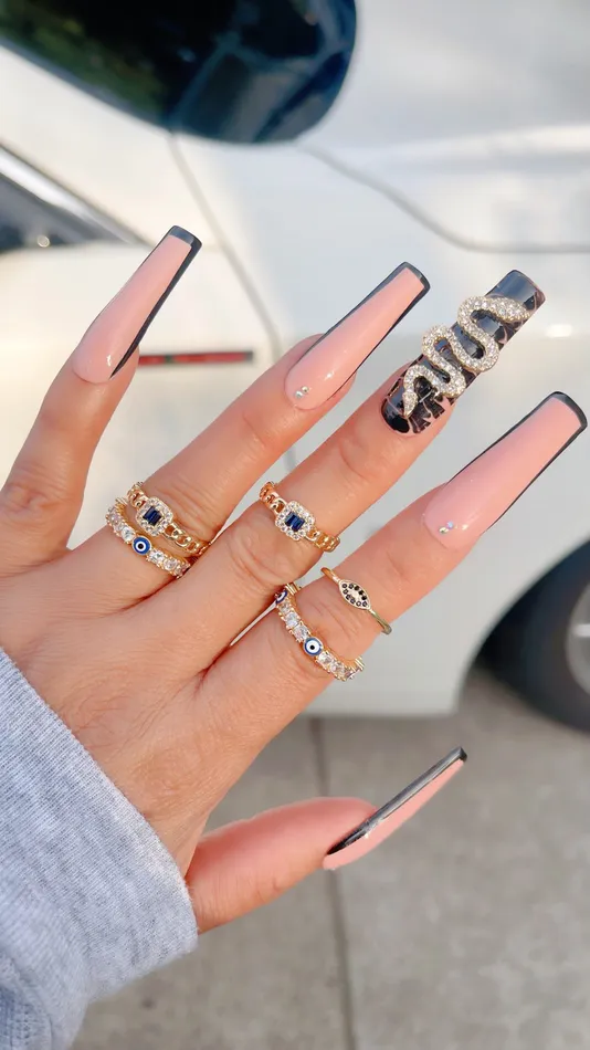 Rings Black Mini Evil Eye Ring MP Jewelry