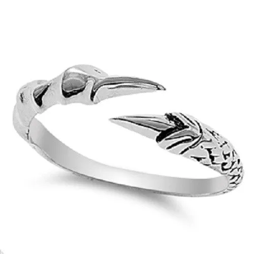 Rings North Arrow Shop Eagle Claw Ring Open End Bible Verse Jewelry Sterling Silver Rings North Arrow Shop Eagle Claw Ring Open End Bible Verse Jewelry Sterling Silver