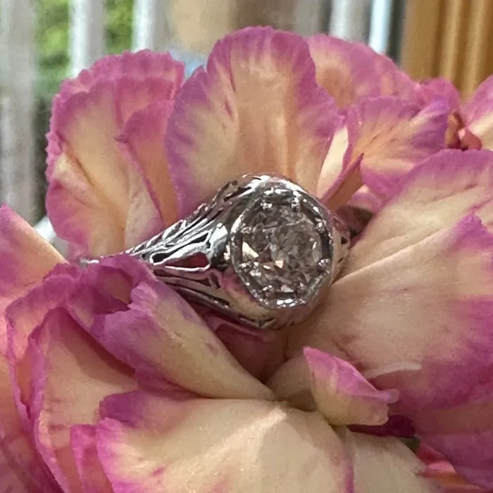 Rings ONeills Estate Jewelry Platinum Old European Cut Diamond Engagement Ring 10000563 Rings ONeills Estate Jewelry Platinum Old European Cut Diamond Engagement Ring 10000563