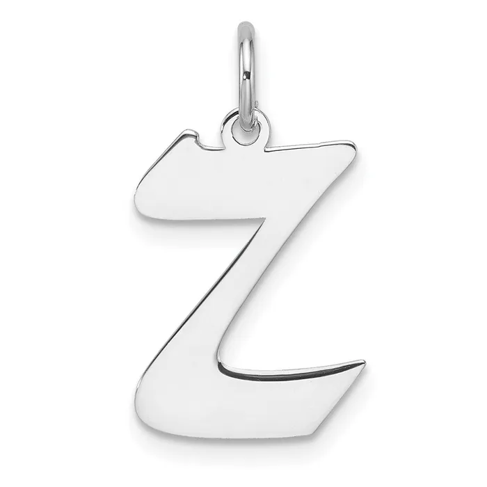 Rings Small Sterling Silver Rhodiumplated Artisan Block Letter Z Initial Charm TreasureFineJewelers Rings Small Sterling Silver Rhodiumplated Artisan Block Letter Z Initial Charm TreasureFineJewelers