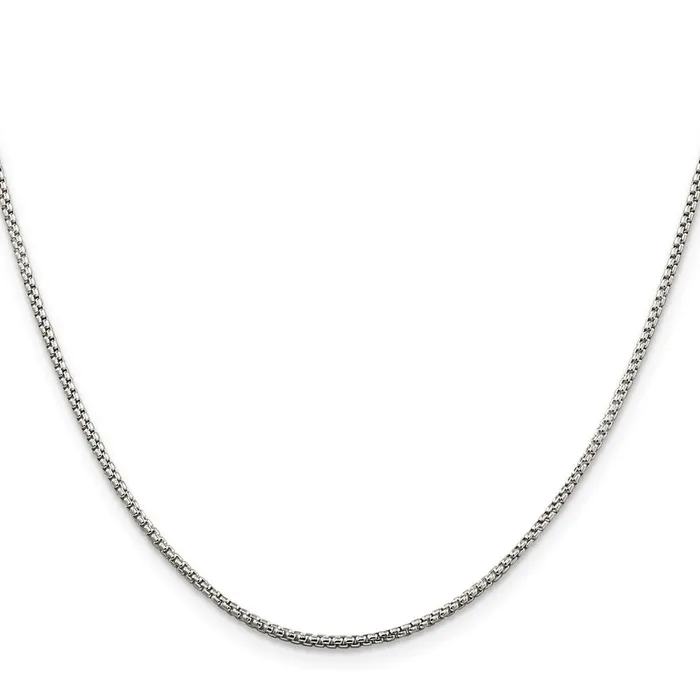 Rings Sterling Silver 15mm Round Box Chain TreasureFineJewelers