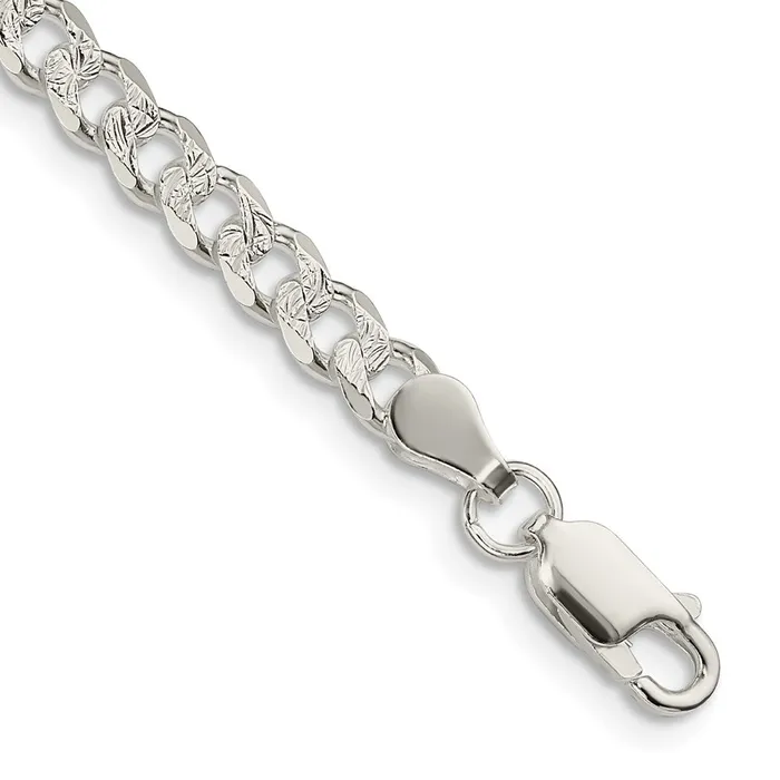 Rings Sterling Silver 45mm Pav Curb Chain TreasureFineJewelers