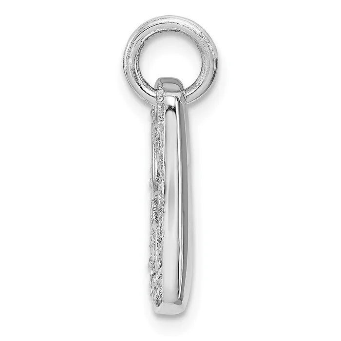 Rings Sterling Silver Rhodium Plated CZ Peace Dove Charm TreasureFineJewelers