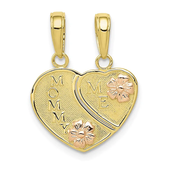 Rings TreasureFineJewelers 10K Twotone MOMMY and ME BreakAPart Charm