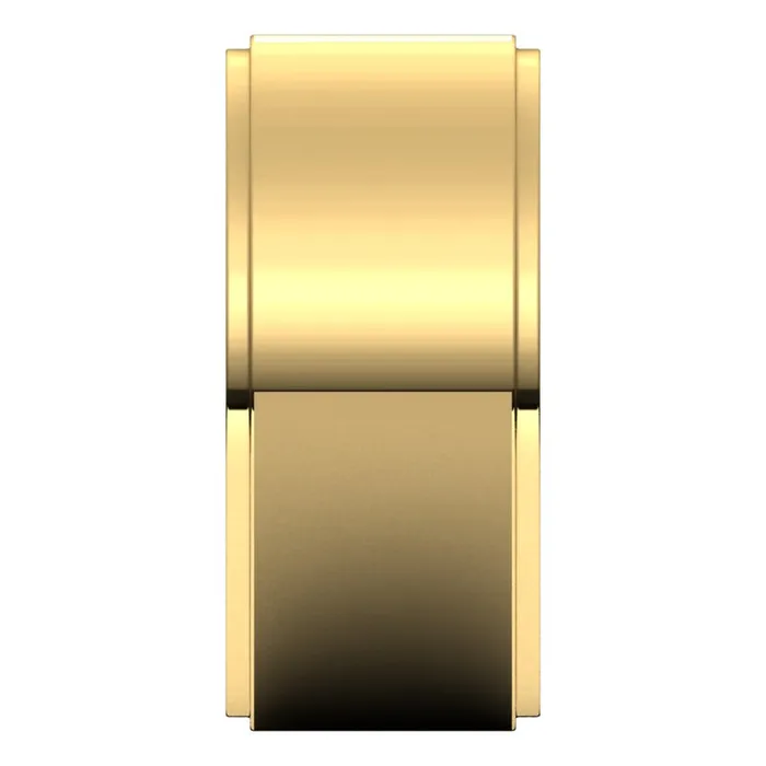 Rings TreasureFineJewelers 10K Yellow Gold 9 mm flat edge Wedding Band