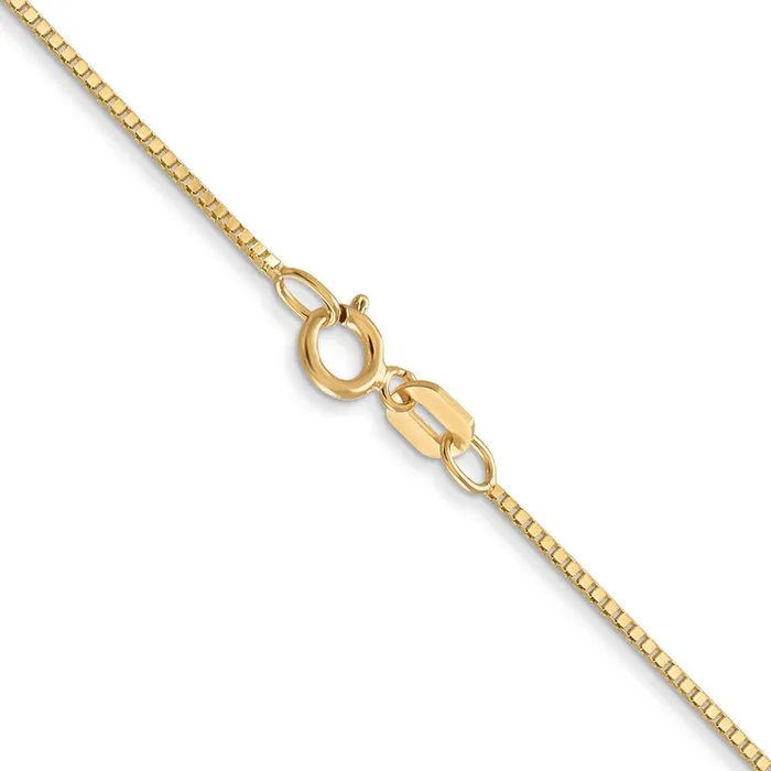 Rings TreasureFineJewelers 14k 7mm Box with Spring Ring Clasp Chain