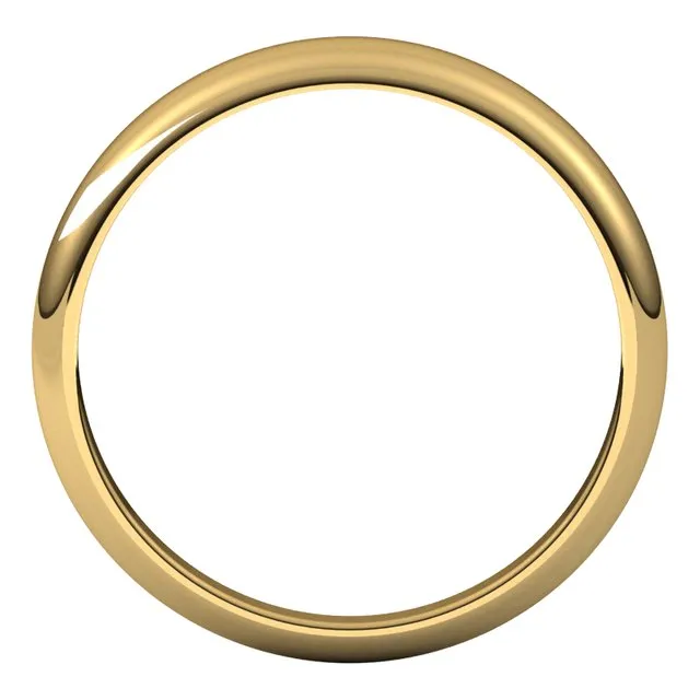 Rings TreasureFineJewelers 18K Yellow Gold 4 mm Half Round Tapered Wedding Band