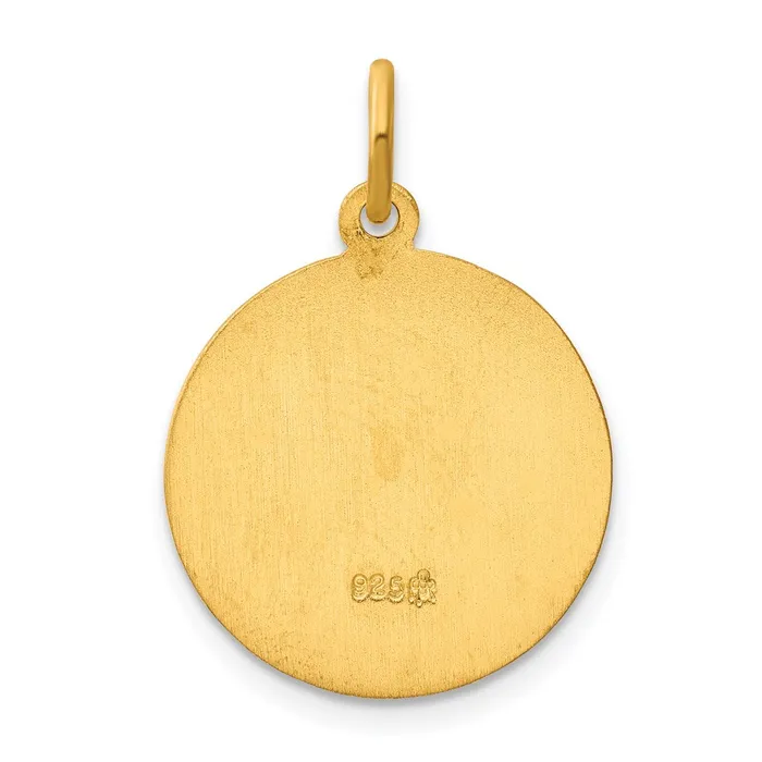 Rings TreasureFineJewelers 24k Goldplated Sterling Silver Saint Christopher Medal