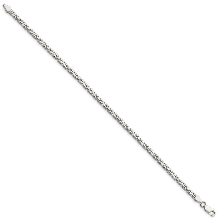 Rings TreasureFineJewelers Sterling Silver 25mm Byzantine Chain
