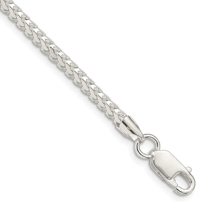 Rings TreasureFineJewelers Sterling Silver 34mm DC Square Franco Chain