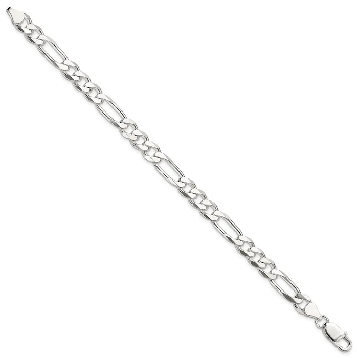 Rings TreasureFineJewelers Sterling Silver 75mm Figaro Chain