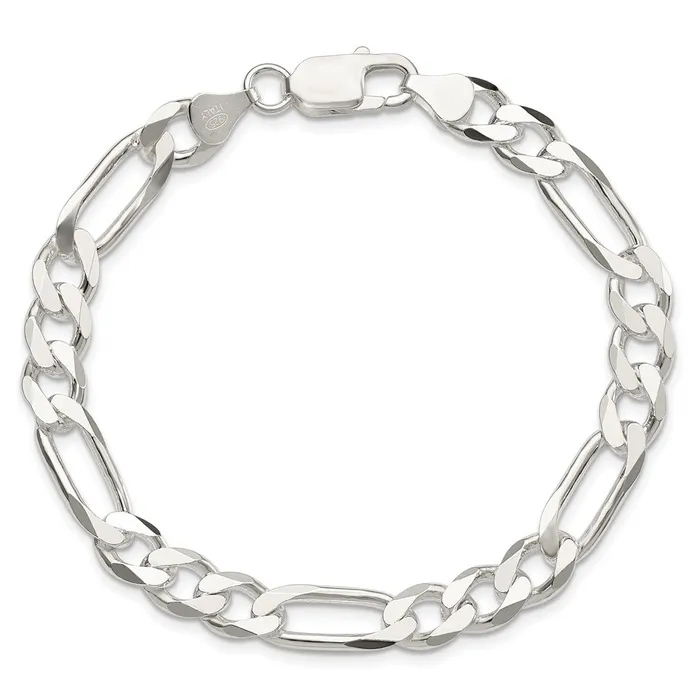 Rings TreasureFineJewelers Sterling Silver 75mm Figaro Chain