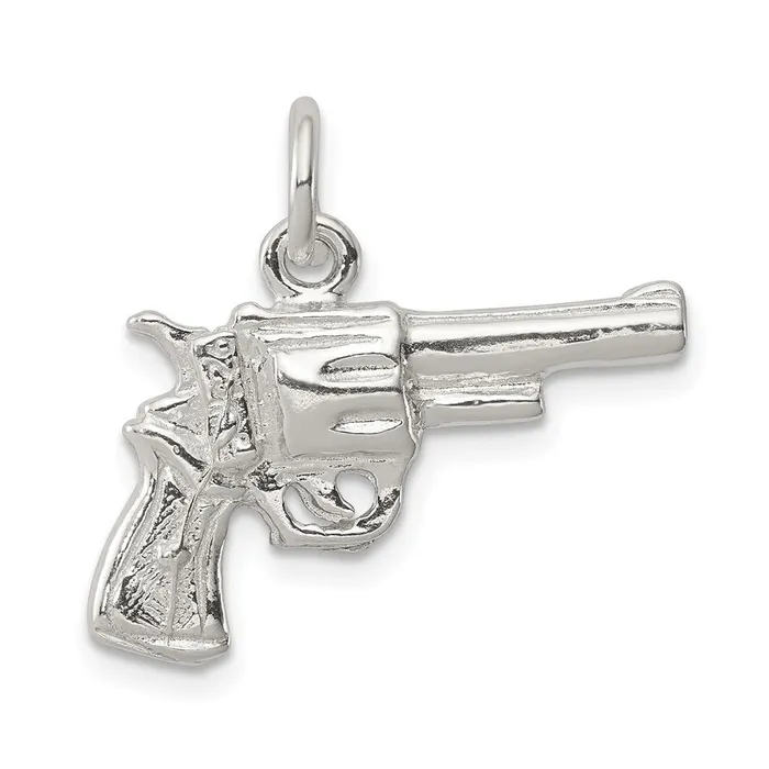Rings TreasureFineJewelers Sterling Silver Revolver Charm