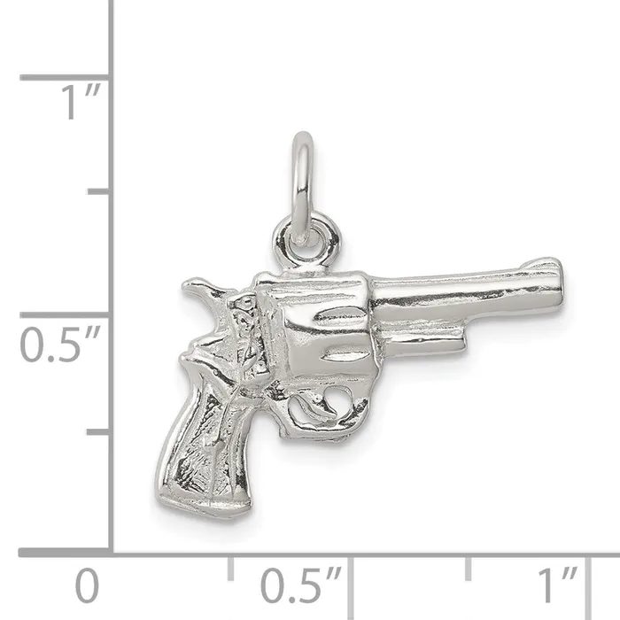 Rings TreasureFineJewelers Sterling Silver Revolver Charm