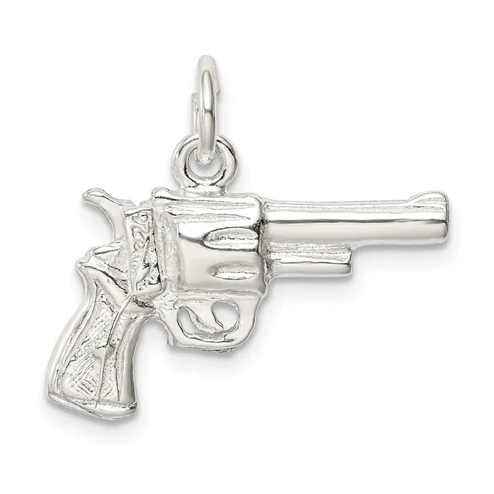 Rings TreasureFineJewelers Sterling Silver Revolver Charm