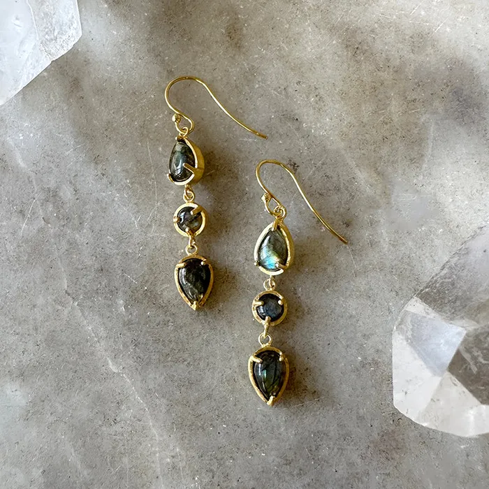 Robindira Unsworth Earrings Lyris Labradorite Drop Earrings