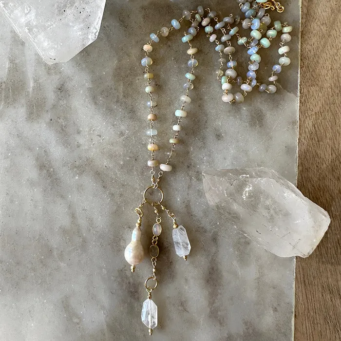 Robindira Unsworth Necklaces Artemis Australian Opal Cluster Necklace